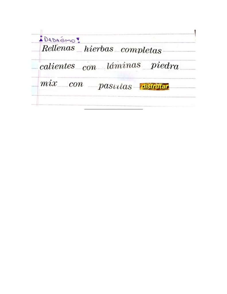 Poesía dadaísta - Camila Berraquero